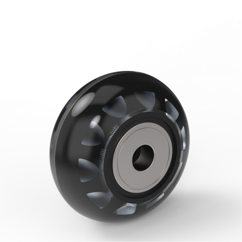 Wheel 50mm for light trolleys made from Polyurethane, silicon ,ball bearings.