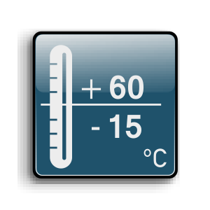 Working temperature from -15C up to +60C